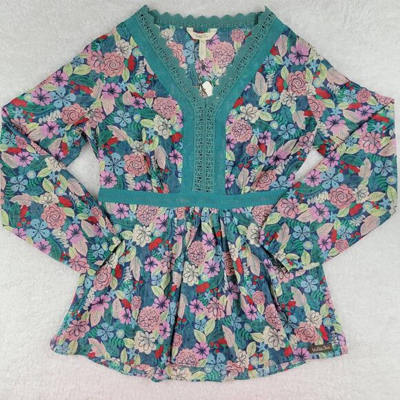 Matilda Jane Camp MJC Kookaburra Sheer Floral Long Sleeve Top - Picture 1 of 7
